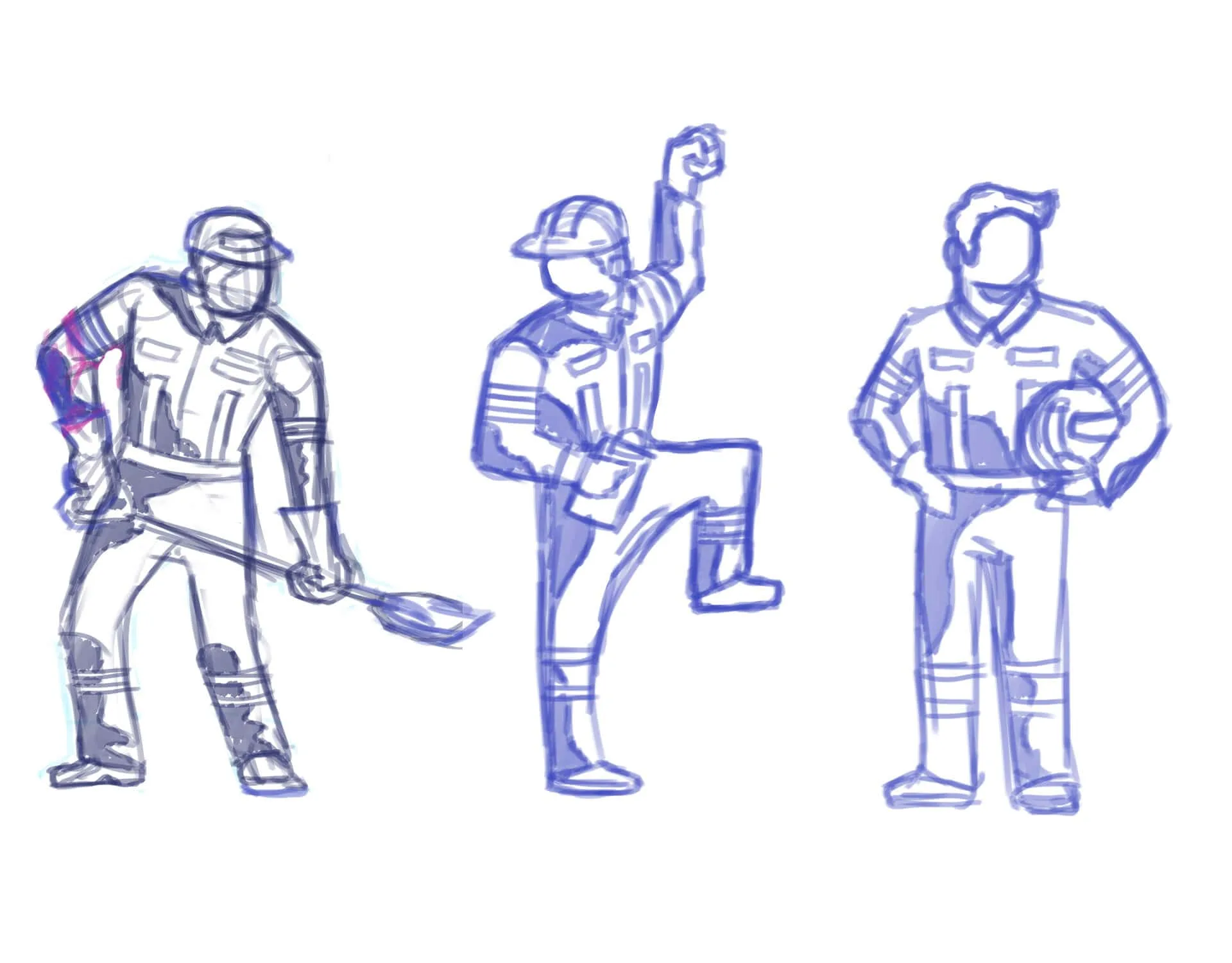 Boceto Transportista poses-min